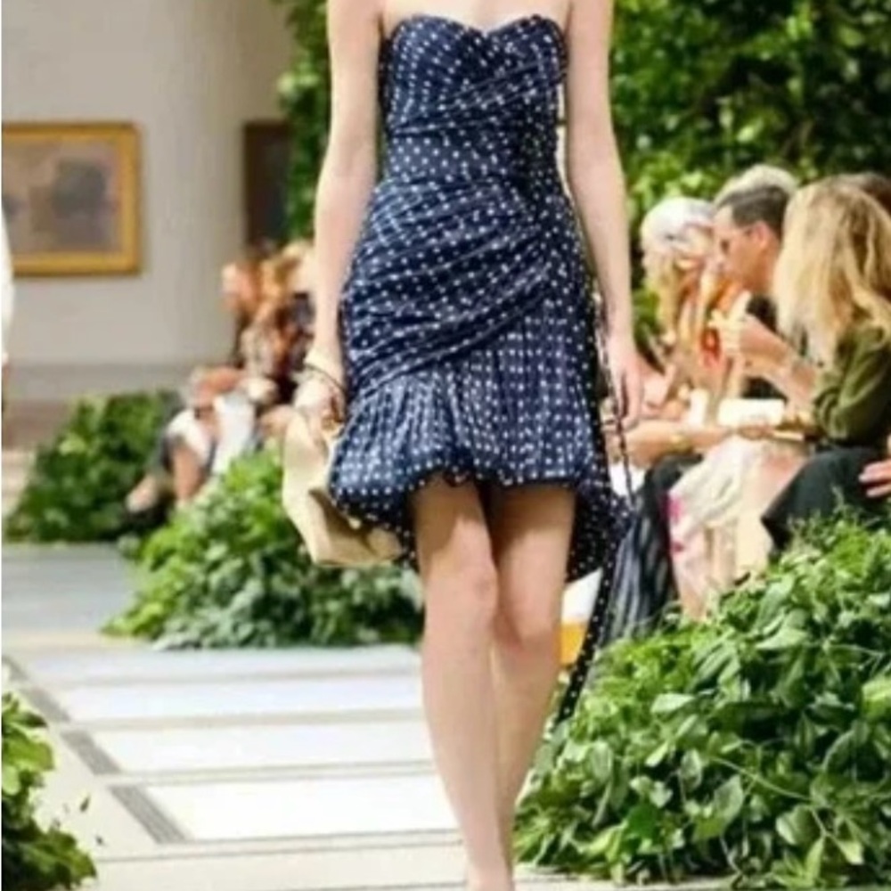 Tory Burch Strapless Navy Dress